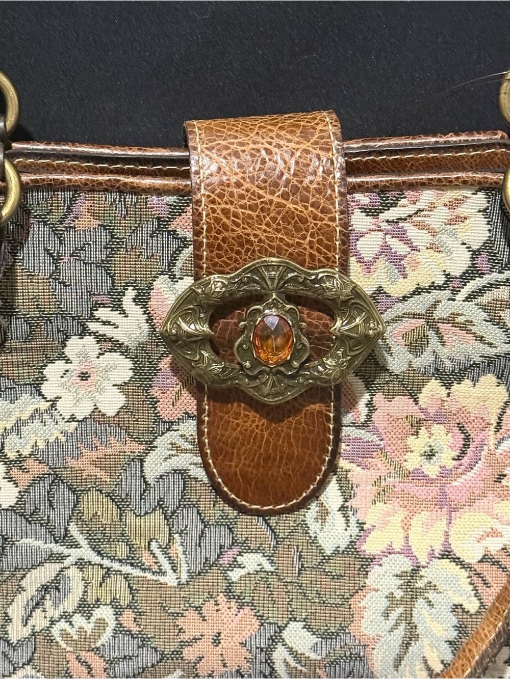 Patricia Nash Floral Tapestry Leather Purse - Picture 6 of 7